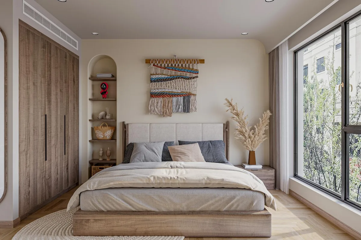Kamar Tidur dengan Nuansa Earth Tone